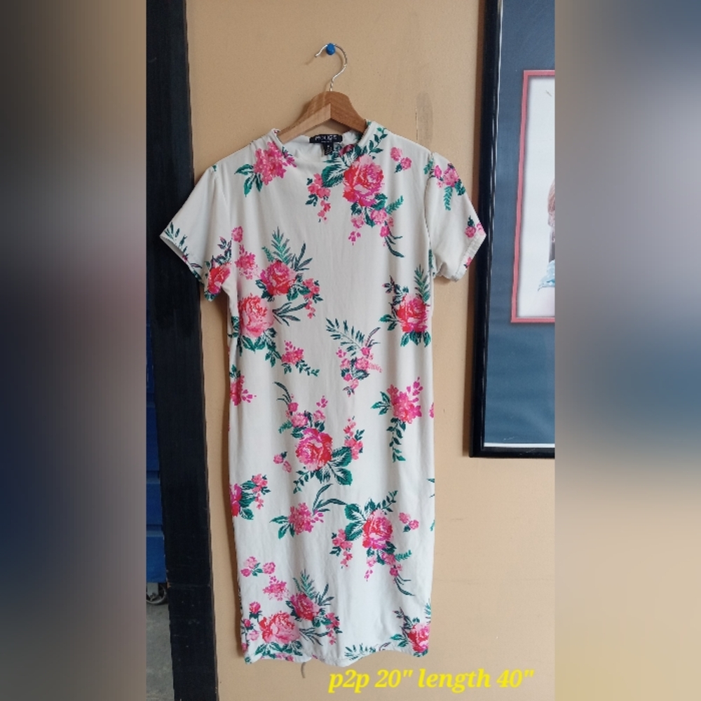 Rouge Helium Pink Floral Mini Dress